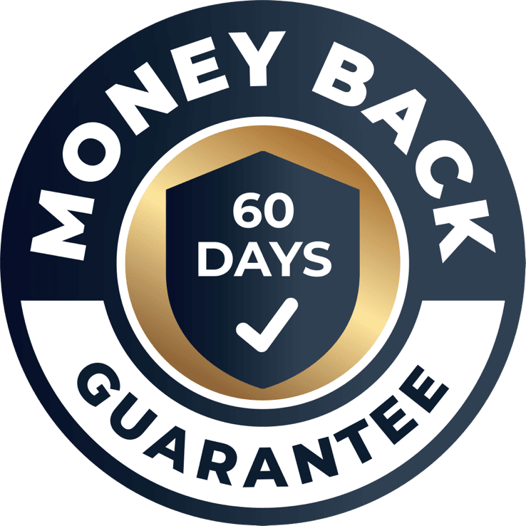 60-day money-back guarantee badge