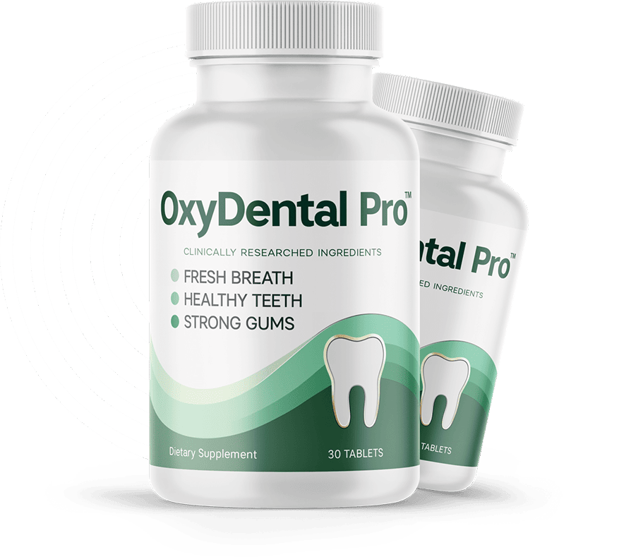 OxyDental Pro chewable oral health supplement bottle